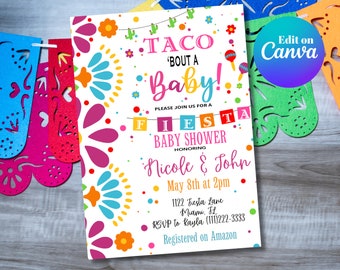 Taco bout a baby Baby shower Invitation TEMPLATE