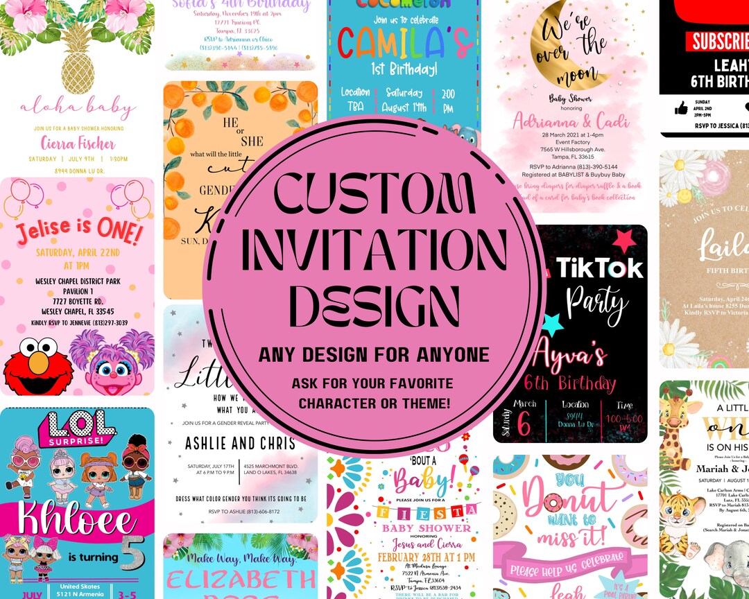 Custom Invitation | Made to Order Invitation | Customized Digital ...