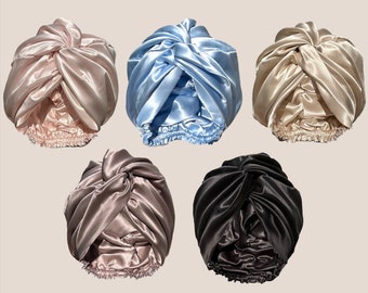Double Silk Sleep Turban | Silk Hair Wrap| Silk  Hair Bonnet by INNELLI