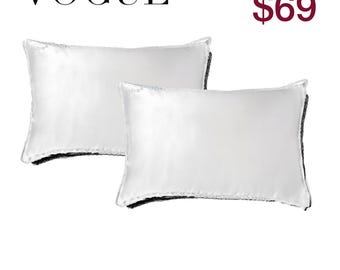 Set of 2 Silk Pillowcases, 2 x Silk Hyaluronic Acid Pillowcase by INNELLI, 100% Mulberry Silk