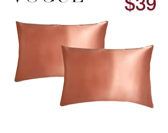 Set of 2 Silk Pillowcases, 2 x Silk Hyaluronic Acid Pillowcase by INNELLI, 100% Mulberry Silk