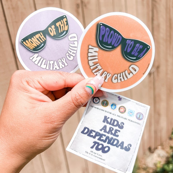 Military Child Stickers | PCS | Dependa | Month of the Military Child | Military Stickers | Military Kids Sticker