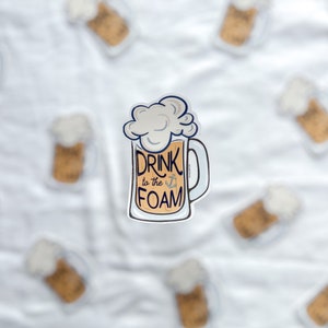 Drink to the Foam Sticker: Nautical Sailor Tattoo, Navy Pride