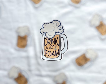 Drink to the Foam Sticker: Nautical Sailor Tattoo, Navy Pride