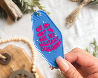 On my way to use my Military Discount Keychain | Military Gifts, Military Wedding, Dependa Sticker, Milspouse, Military Spouse Gift, Milso