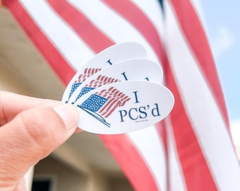 I PCS'd Sticker 3-Pack: Military Spouse Gift