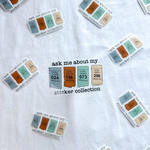 Ask me about My Sticker Collection Sticker | PCS | Dependa | Milso | Milspouse | Military Stickers | Tricare | BAH