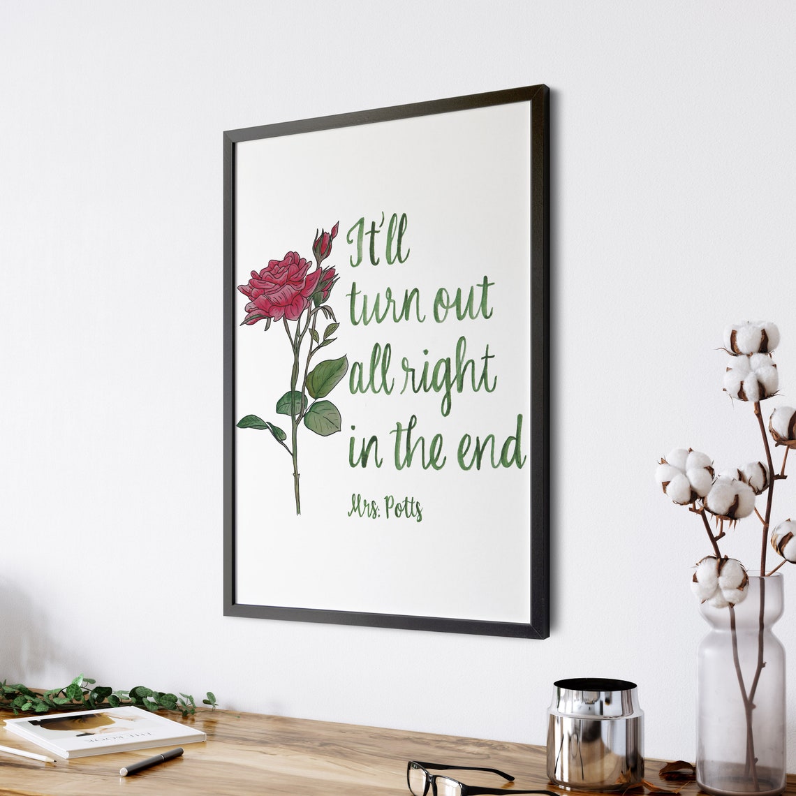 Mrs. Potts Quote Beauty and the Beast Quote It'll turn Etsy