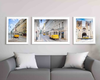 Lisbon Tram Collection | Portugal Poster collection | Printable Poster | 3 Beautiful Posters Lisboa