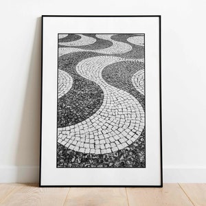 Lisbon Poster Black and white | Travel Poster Lisbon Streets | Digital Download
