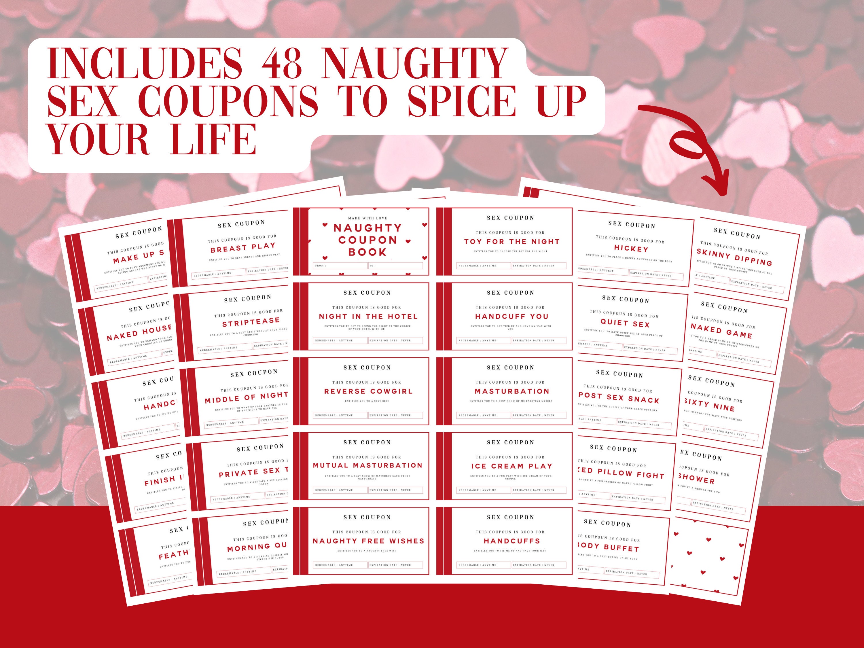 Printable Love Coupons for Him Naughty Coupons Sex Coupons - Etsy
