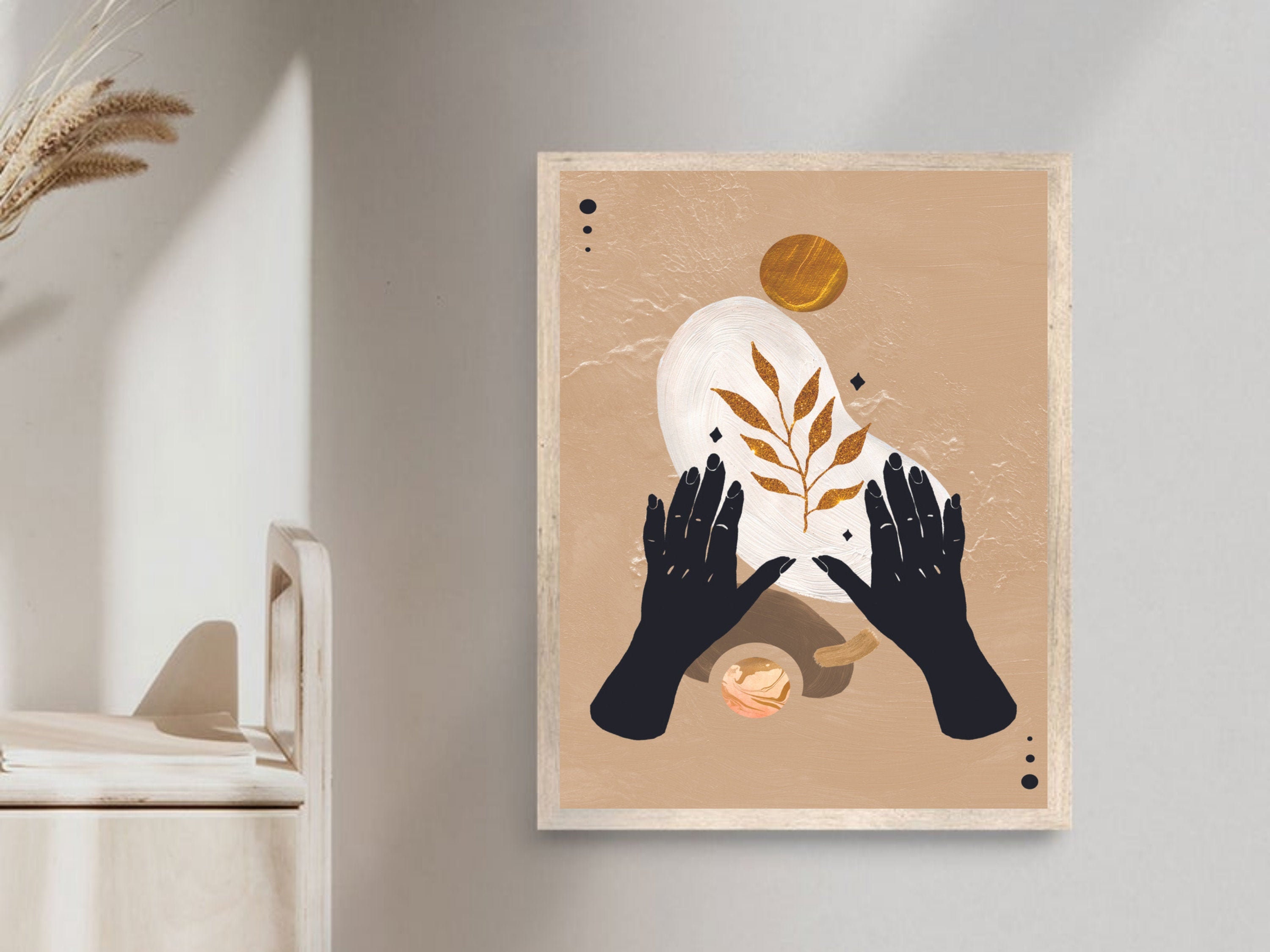 Printable abstract hand wall art mystical hand wall art Etsy