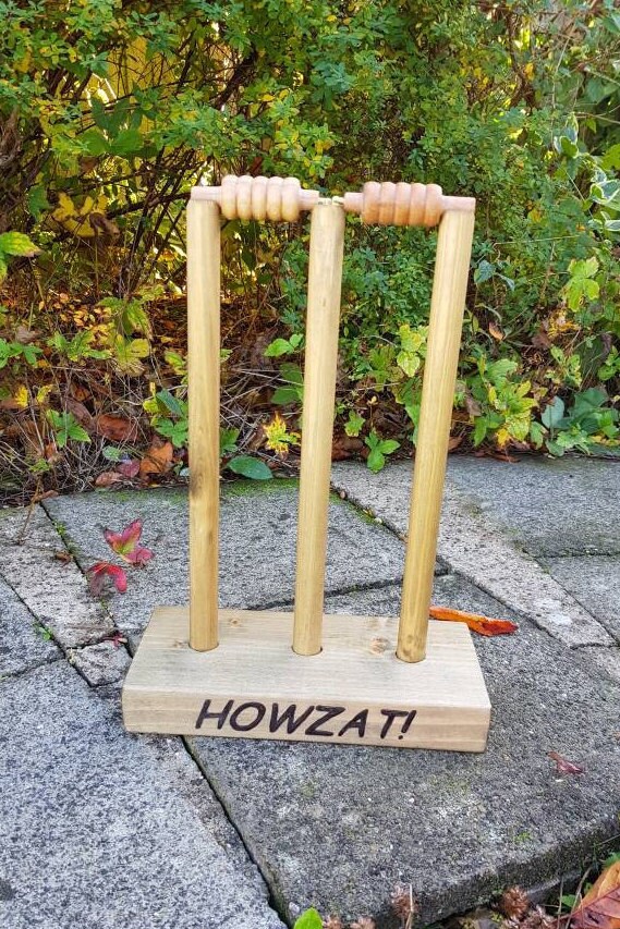 Personalised Cricket Stumps Toilet Roll Holder With Bails Great Gift