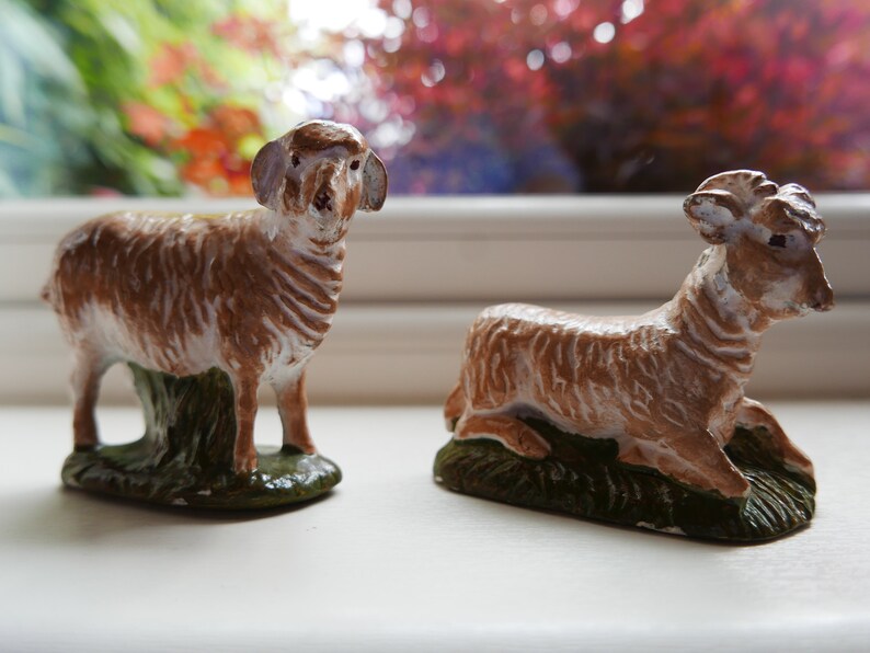 Vintage Nativity Replacement Nativity Figures Two LARGE Etsy