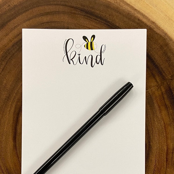 Bee Kind, Personalized Notepad, Gift, Coloful, Personalized Stationery, Custom Notepad, Paper, Note pad, Monogram, Gift, Family, Teacher