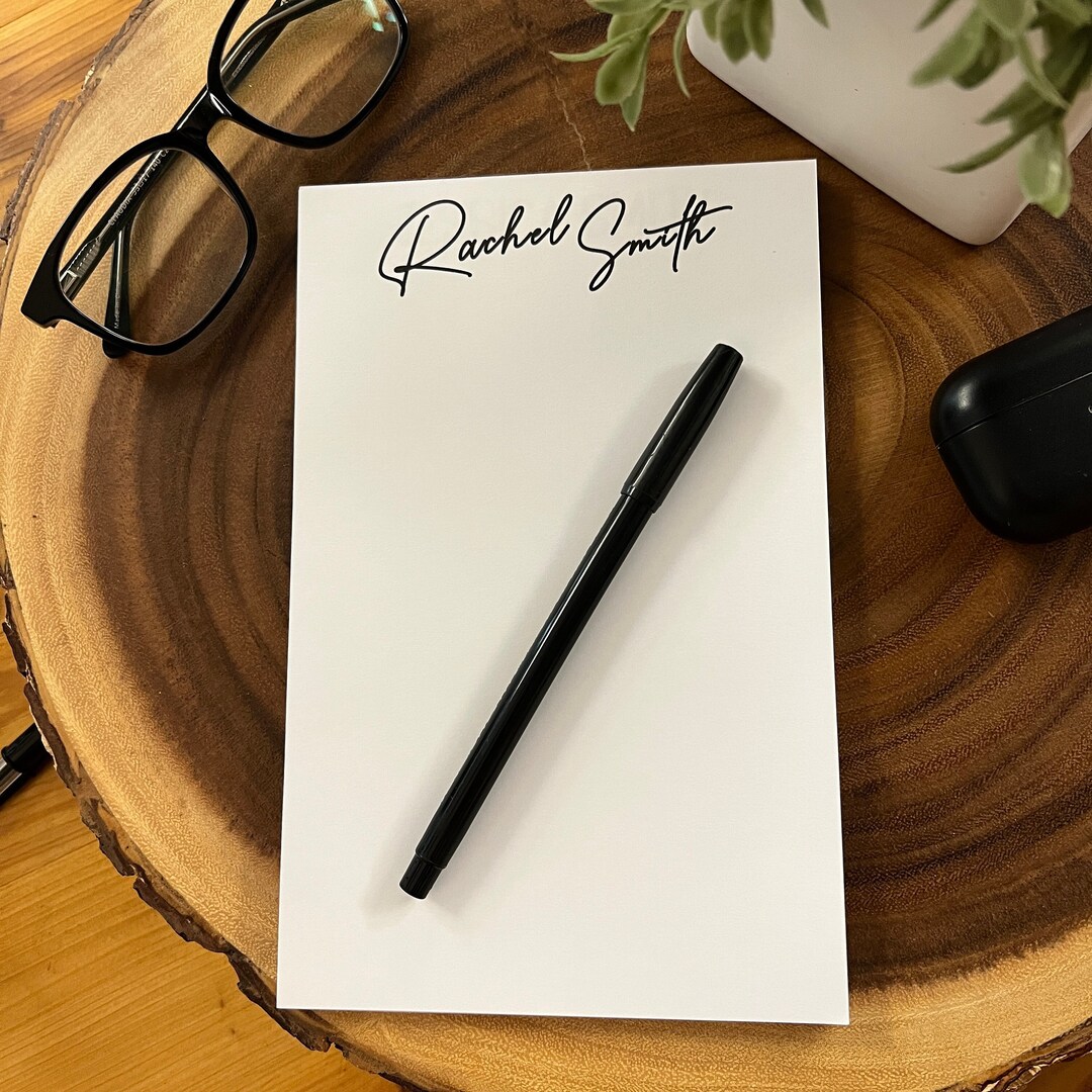 Personalized Script Notepad: Custom Stationery Gift - Etsy