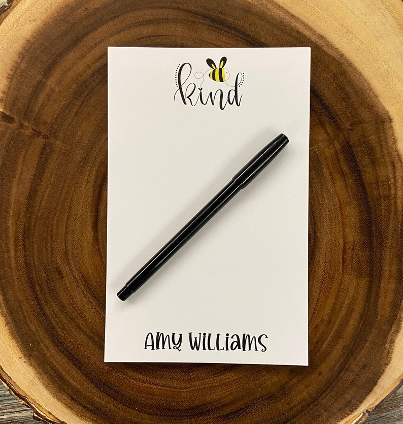 Gift Bee Kind Paper Coloful Personalized Notepad Monogram Family Gift Personalized Stationery Teacher Note pad Custom Notepad
