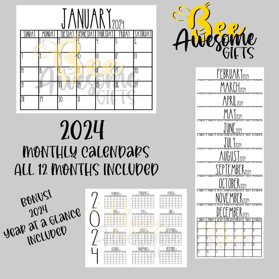 DIGITAL DOWNLOAD 2025 Rae Dunn Inspired Monthly Calendar Etsy Australia