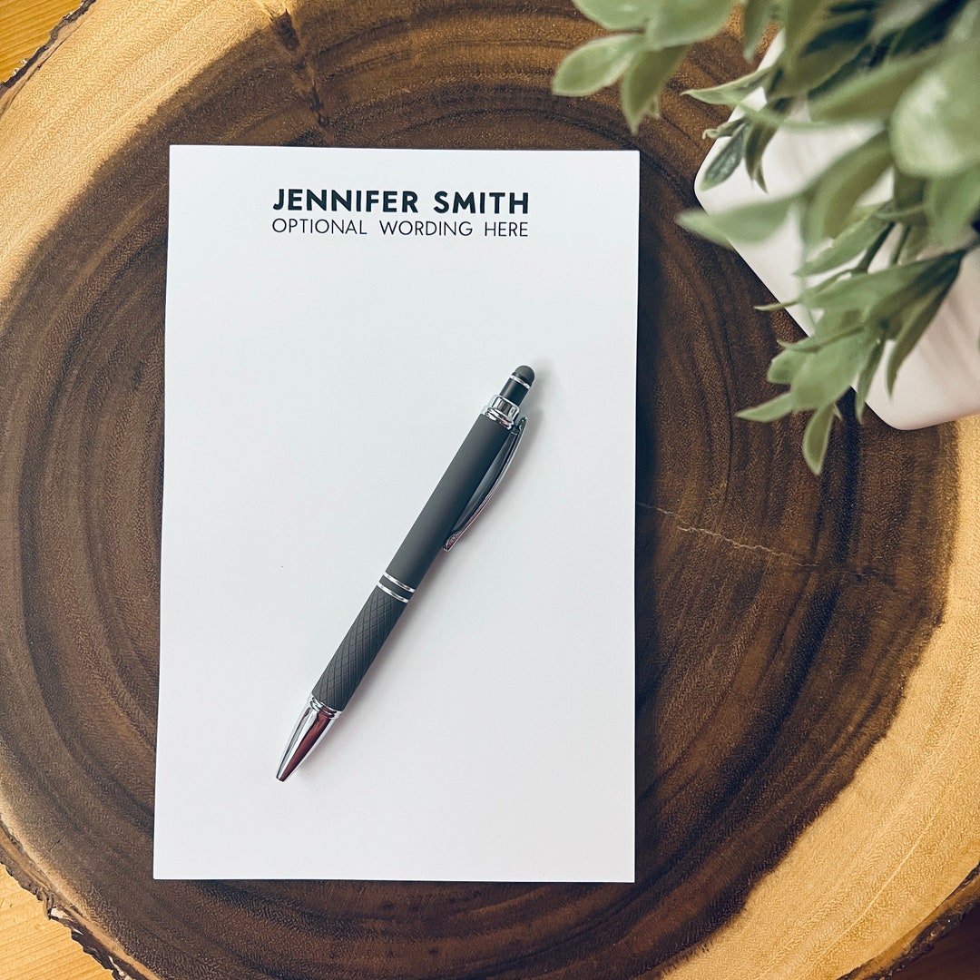 Notepad Gift Personalized Notepad, Custom Stationery Gift, Simple Script - Etsy