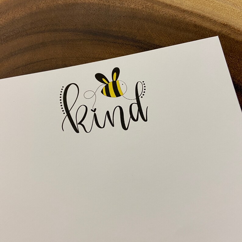 Gift Bee Kind Paper Coloful Personalized Notepad Monogram Family Gift Personalized Stationery Teacher Note pad Custom Notepad