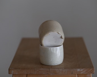 Handmade Stoneware Espresso Cup, Minimalist Small Coffee Mug, Modern Pottery