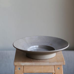 Stoneware Gray Dinner Plate, Unique Dinnerware, Handmade Pottery Plate, Rustic Dinnerware, Ceramic Plate, Minimalist Dining Plates