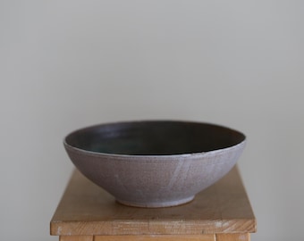 Handmade Stoneware Serving Bowl – Rustic Pottery, Unique Glaze, Artisan Design