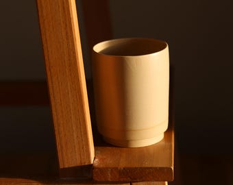 Handmade Stoneware Tumbler – Minimalist Handleless Ceramic Coffee Tea Cup- Beer Cup