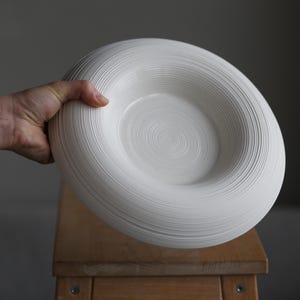 Handmade Porcelain Fine Dining Plate, Handmade Ceramic Plate, Unique Ceramic Serving Dish, Pottery Plates, Kitchenware, Chef Plate