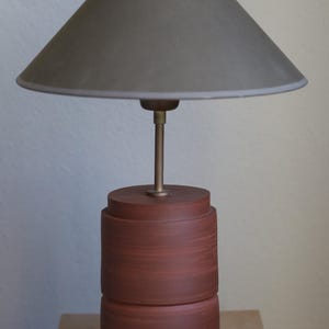 Terracotta Ceramic Table Lamp, Designer Table Lamp, Minimalist Lighting, Pottery Lamp, Lamp shade,Pottery Lamp,Unique Clay Lamp,Bedroom Lamp