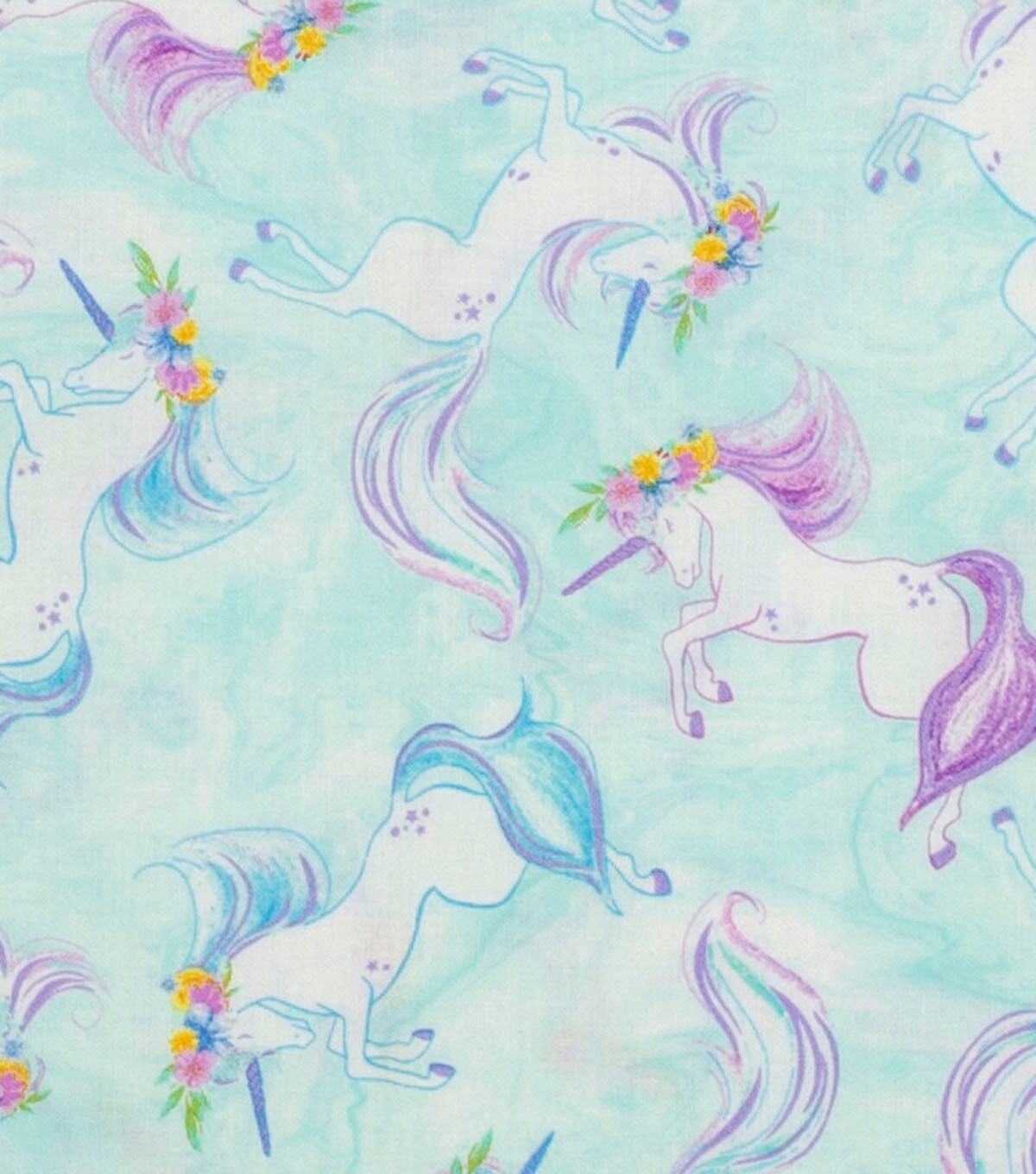 Unicorn Blue Cotton FabricFabricKids fabricFabric by the Etsy
