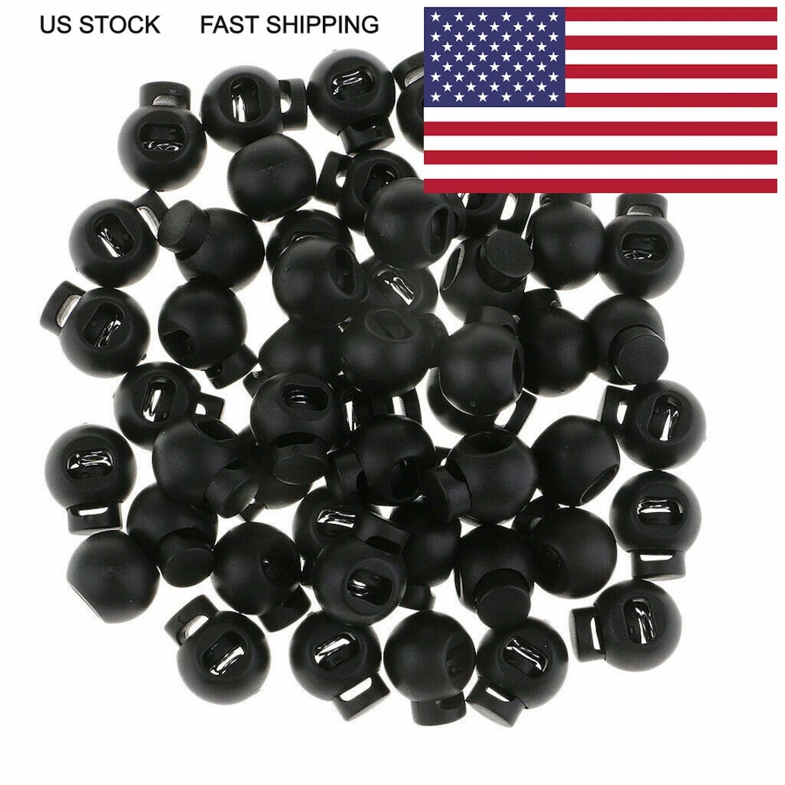 10pcs 50pcs 100pcs Single Hole Round Ball Cordlock Cord Lock - Etsy