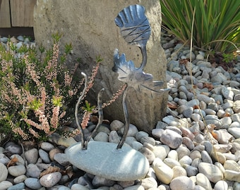 Hand Forged Thistle sculpture, handmade by scottish blacksmith