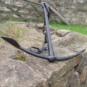 Handmade anchor sculpture forged by Scottish blacksmith