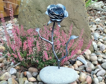 Handmade metal rose, hand forged by a scottish blacksmith