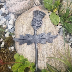Hand forged thistle made by scottish blacksmith