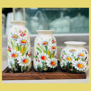 Ceramic Vases for Flowers, Multisize Bud Vase, Unique Home Decoration Shelf Vase, Wedding image 1