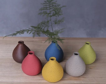 Small Home Color Vase Living Room Crafts Dry Wet Vase Decoration Nordic Living Room Ornament HxW 7x6.5Cm