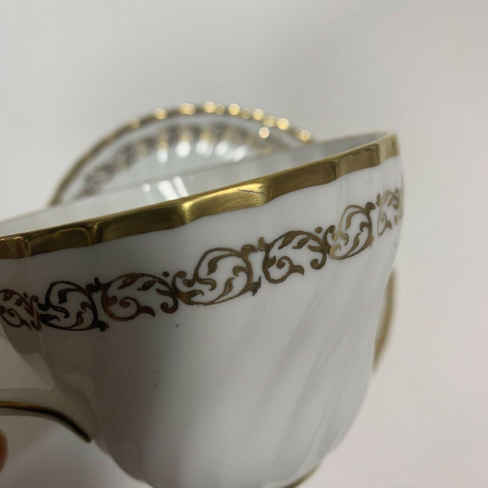 Vintage EB Foley 1850 Bone China White Gold Cup & Saucer Made in ...