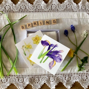 Lente - Botanische kunst wenskaart geschenkdoos