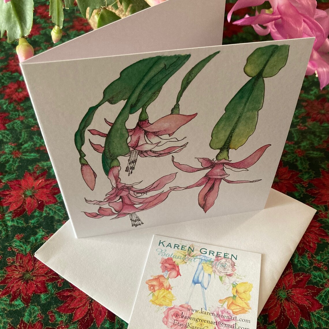 Individual Christmas Greetings Card Christmas Cacti  Etsy UK