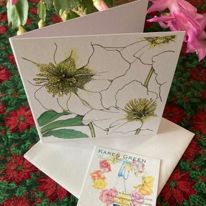 Individuele kerstwenskaart - Helleborus