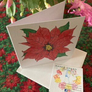 Carte de voeux de Noël individuelle - Poinsettia
