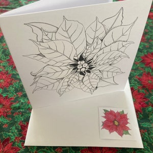 Individuele kerstwenskaart - kerstster - zelf schilderen