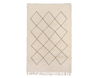 Trellis Custom Rug Beni Ourain 6 colors Customizable Beni Mrirt Moroccan Rug 15 sizes Handmade Moroccan Rug