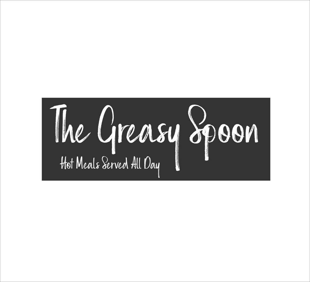 The Greasy Spoon Aluminium Sign Etsy