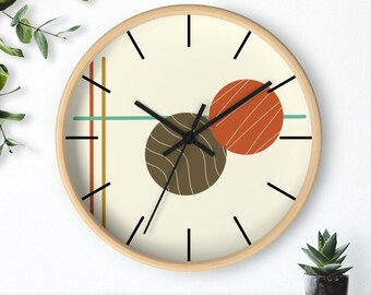 Abstract Wall Clock Etsy