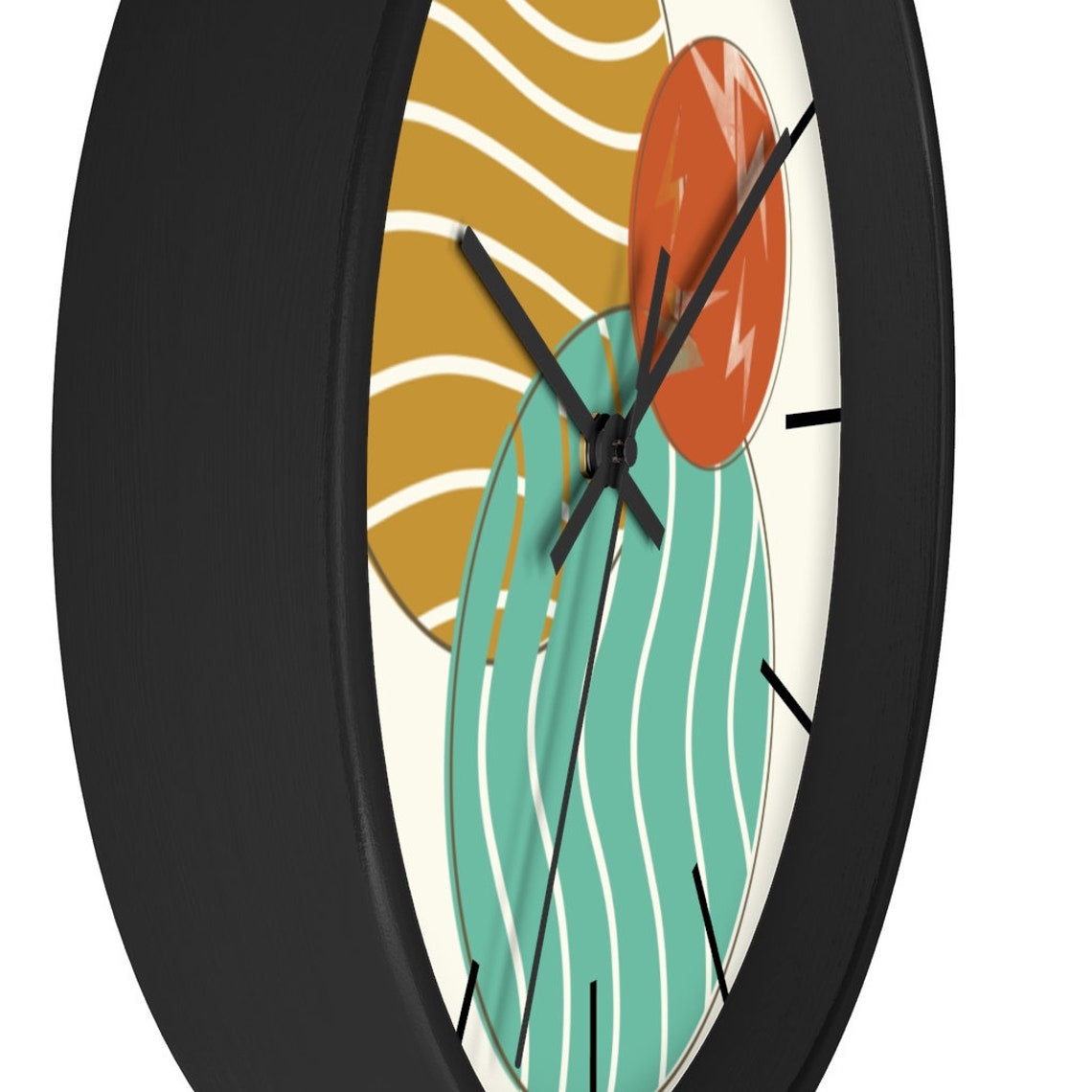 MCM Circles Wall Clock Etsy