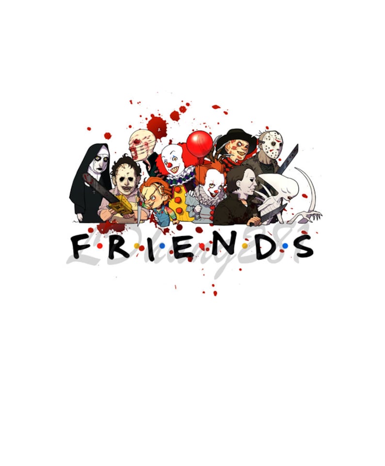 Download Friends Halloween PNG SVG Jason Freddy Krueger Horror | Etsy