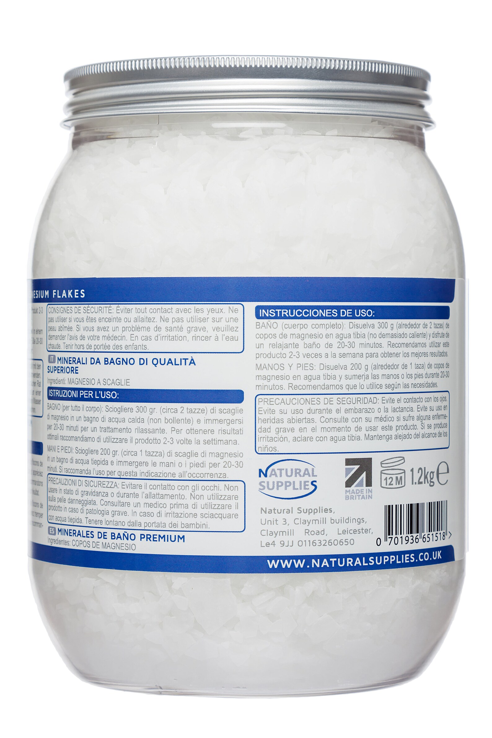 1.2KG Magnesium Flakes 100 Natural Premium Bath Salts Etsy